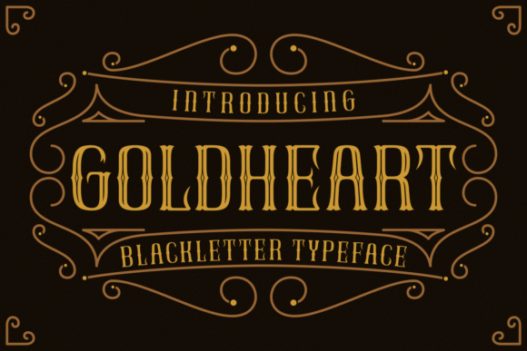 GoldHeart: Elevating Web Design with a Premium Blackletter Typeface