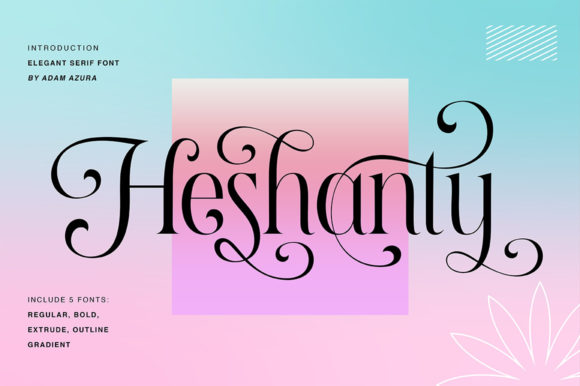 Heshanty: The Elegant Serif Font for Handmade Crafts
