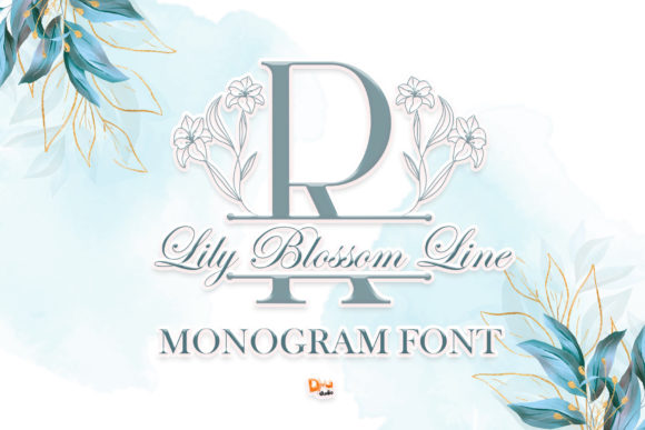 Lily Blossom Line: An Elegant Decorative Typeface for Brand Identity
