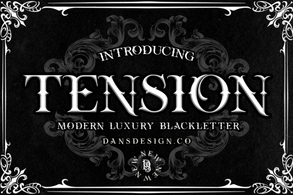 Tension: The Premium Blackletter Typeface for Scroll-Stopping Visuals